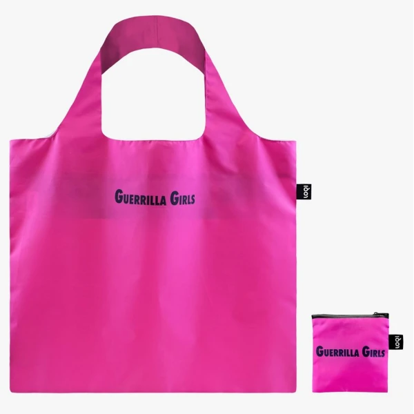 LOQI RECYCLED TOTE BAG - GUERRILLA GIRLS THE ADVANTAGES OF BEING A WOMAN ARTIST