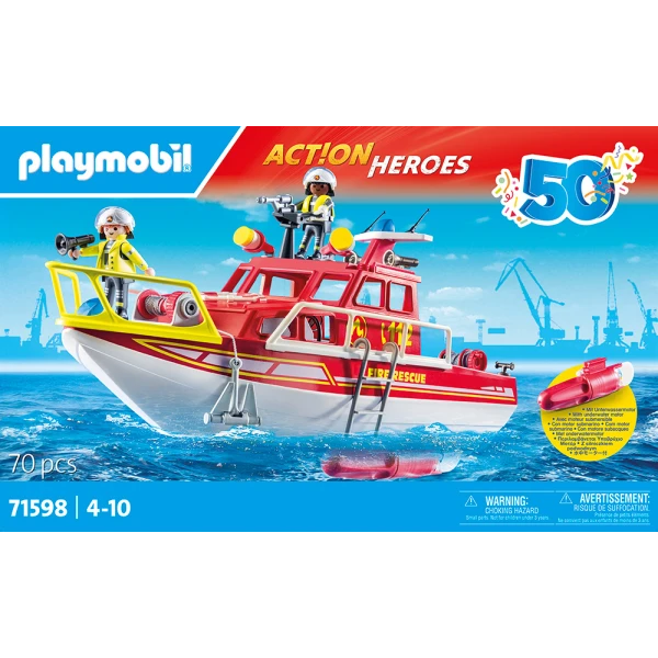 PLAYMOBIL ΠΥΡΟΣΒΕΣΤΙΚΟ ΣΚΑΦΟΣ ΔΙΑΣΩΣΗΣ 