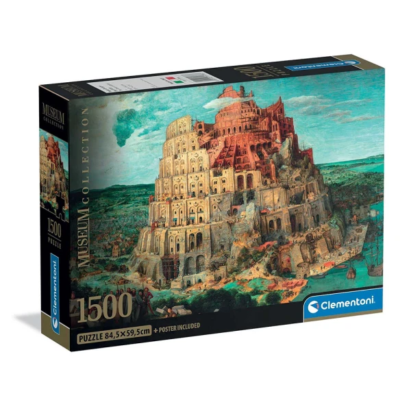CLEMENTONI ΠΑΖΛ MUSEUM COLLECTION BRUEGEL Ο ΠΥΡΓΟΣ ΤΗΣ ΒΑΒΕΛ 1500 τεμ.