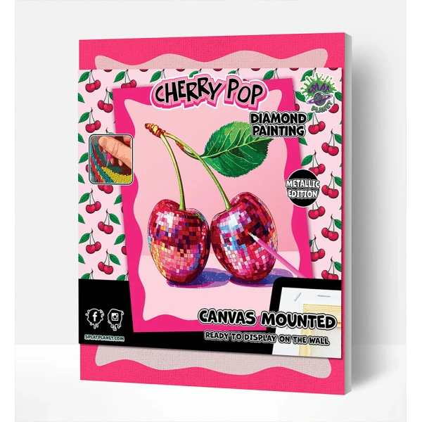 SPLAT PLANET ΣΕΤ DIAMOND PAINTING ΣΕ ΚΑΜΒΑ ΜΕ ΤΕΛΑΡΟ 30Χ40 εκ. CHERRY POP