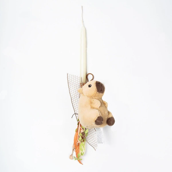 UNIKER ΧΕΙΡΟΠΟΙΗΤΗ ΛΑΜΠΑΔΑ ΚΛΙΠ ΤΣΑΝΤΑΣ CAPYBARA 12 cm - 2 ΧΡΩΜΑΤΑ