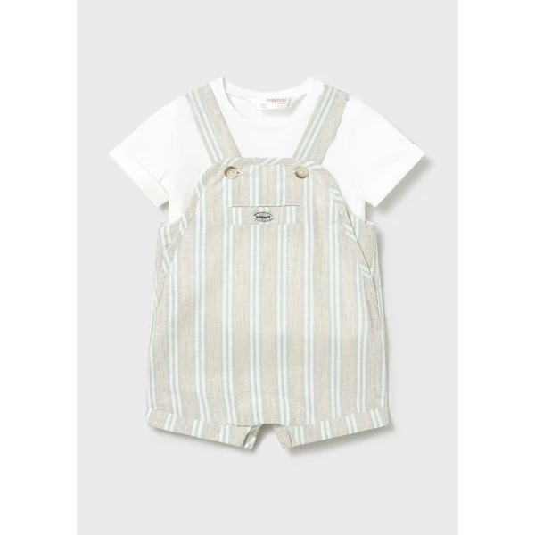 MAYORAL SET DUNGAREES DRESSY AQUA 