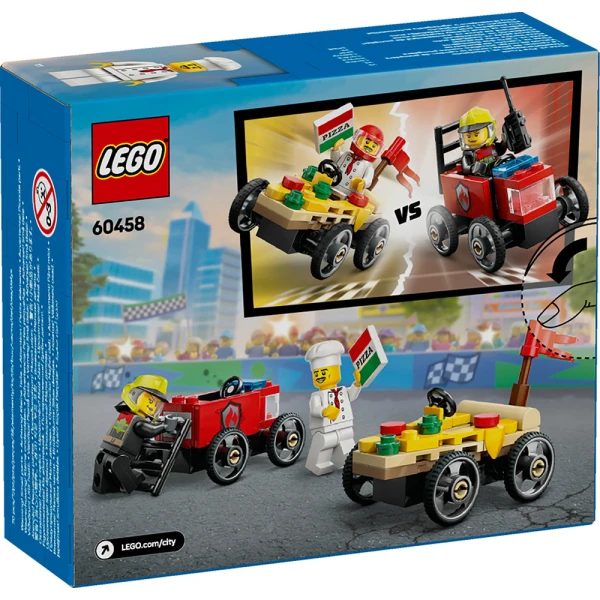 LEGO® CITY ΠΑΚΕΤΟ ΑΓΩΝΙΣΤΙΚΩΝ ΑΥΤΟΚΙΝΗΤΩΝ - ΦΟΡΤΗΓΑΚΙ ΠΙΤΣΑΣ VS. ΠΥΡΟΣΒΕΣΤΙΚΟ ΦΟΡΤΗΓΟ