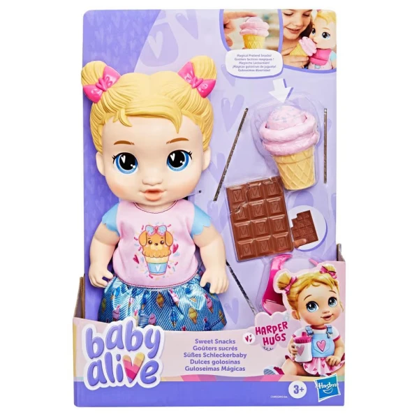 BABY ALIVE ΚΟΥΚΛΑ ΜΩΡΟ SWEET SNACKS HURPER HUGS