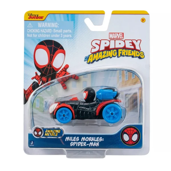 SPIDEY AND HIS AMAZING FRIENDS ΜΕΤΑΛΛΙΚΟ ΟΧΗΜΑ 7,5 εκ. ΜΕ ΦΙΓΟΥΡΑ W1 - MILES MORALES