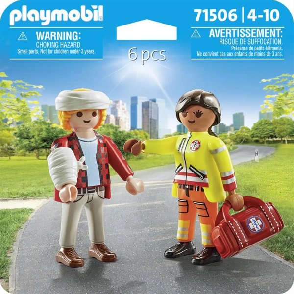 PLAYMOBIL CITY LIFE DUOPACK ΔΙΑΣΩΣΤΗΣ ΚΑΙ ΤΡΑΥΜΑΤΙΑΣ