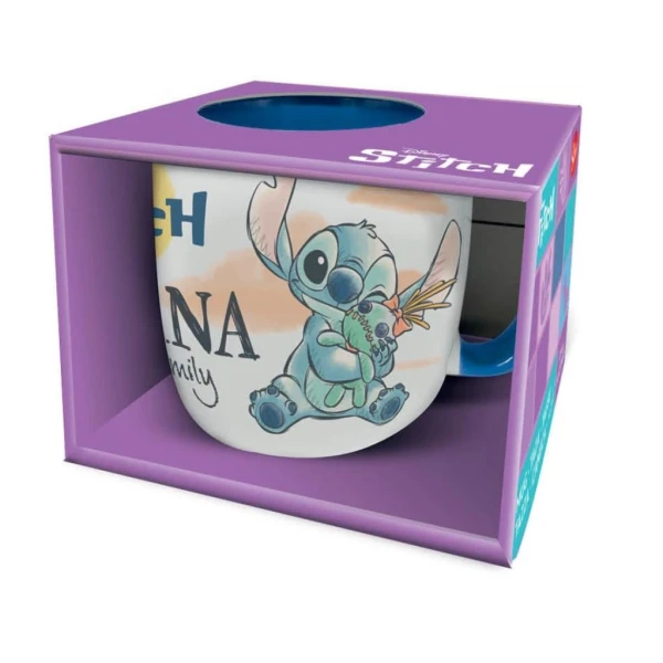 ΚΕΡAΜΙΚΗ ΚΟΥΠΑ 385ml STITCH & ANGEL OHANA ΣΕ ΚΟΥΤΙ ΔΩΡΟΥ