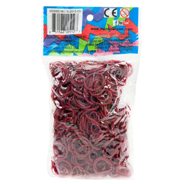 RAINBOW LOOM REFIL BANDS BRIGHT BURGUNDY