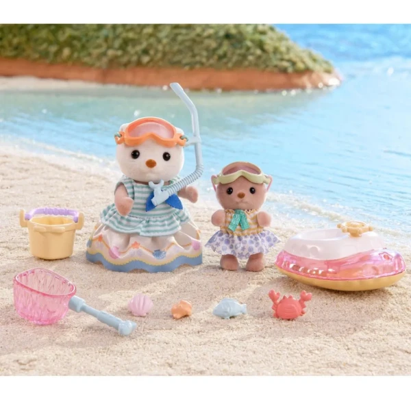 THE SYLVANIAN FAMILIES ΣΕΤ ΠΑΙΧΝΙΔΙΟΥ SEA OTTER SISTERS-SPLASHY SNORKEL