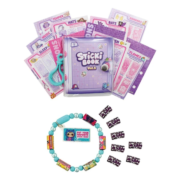 AS STICKI ROLLS WRISTBAND WITH STICKERS & COLLECTION ALBUM W2 FOR AGES 6+