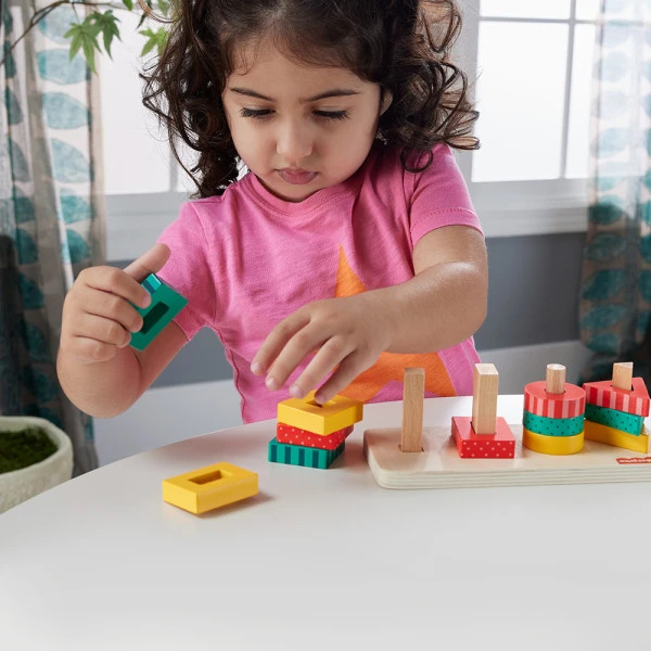 FISHER PRICE ΞΥΛΙΝΟ ΠΑΙΧΝΙΔΙ ΔΡΑΣΤΗΡΙΟΤΗΤΩΝ STACK & SORT SHAPES