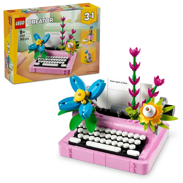 LEGO® CREATOR TYPEWRITER WITH FLOWERS