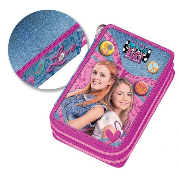 DOUBLE FULL PENCIL CASE MAGGIE & BIANCA