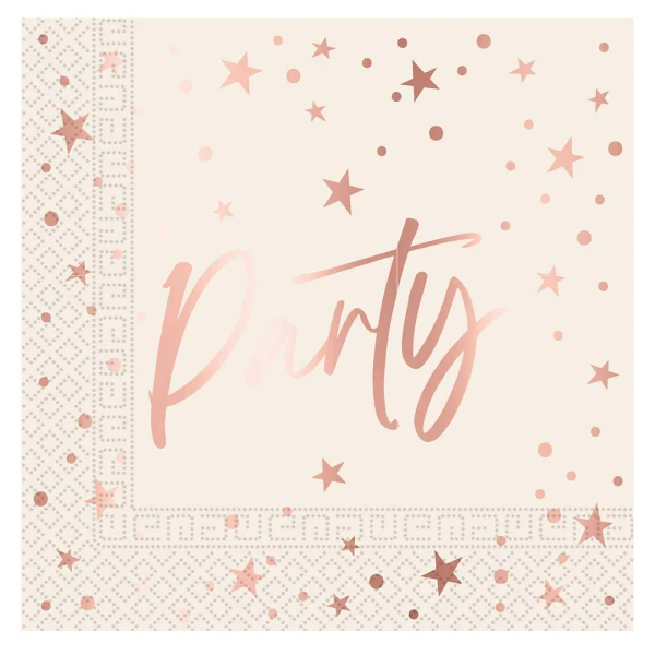 PAPER NAPKINS 2ply 33X33 cm 20 pcs ROSE GOLD