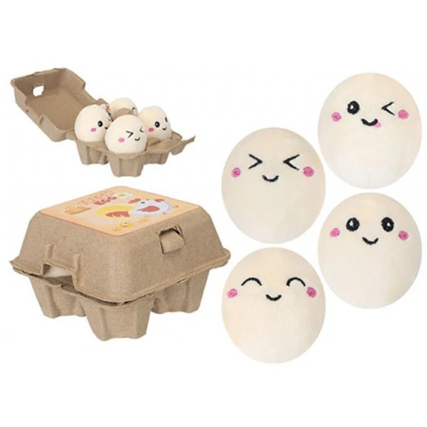 EGG BOX WITH 4 PLUSH EGGS