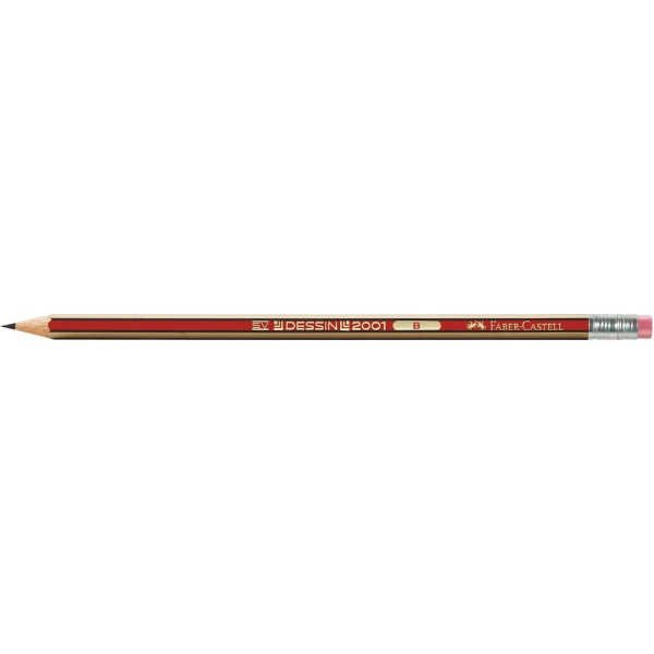 FABER-CASTELL ΜΟΛΥΒΙ DESSIN 2001 ΜΕ ΓΟΜΑ B