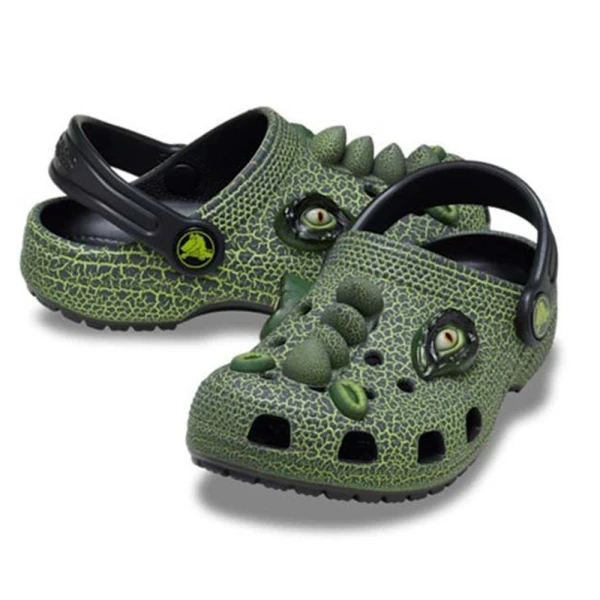 CROCS CLASSIC CLOG TODDLER SCARY DINO BLACK
