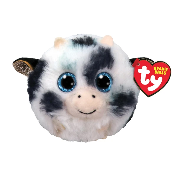 TY BEANIE BALLS MOOPH ΧΝΟΥΔΩΤΗ ΑΓΕΛΑΔΙΤΣΑ ΛΕΥΚΗ ΜΕ ΜΑΥΡΕΣ ΣΤΑΜΠΕΣ