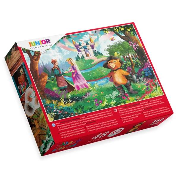 PUZZLE 48 pcs THE THREE PIGS - THE CAT IN SHOES