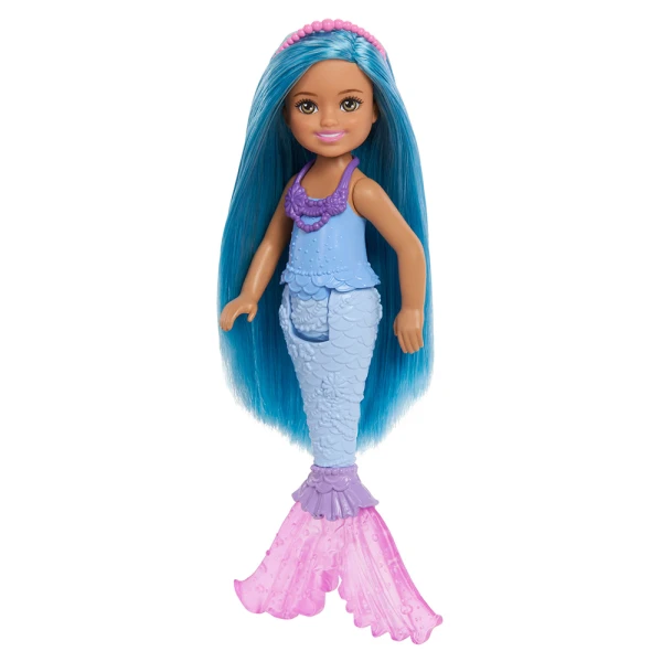 BARBIE ΚΟΥΚΛΑ CHELSEA ΠΑΡΑΜΥΘΕΝΙΟΣ ΚΟΣΜΟΣ - ΓΟΡΓΟΝΑ ΜΕ ΜΠΛΕ ΜΑΛΛΙΑ