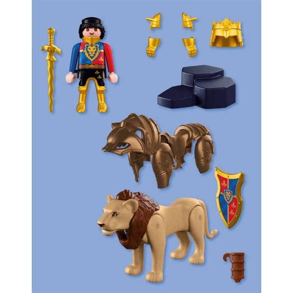 PLAYMOBIL KNIGHTS ΧΡΥΣΟΣ ΙΠΠΟΤΗΣ ΜΕ ΛΙΟΝΤΑΡΙ
