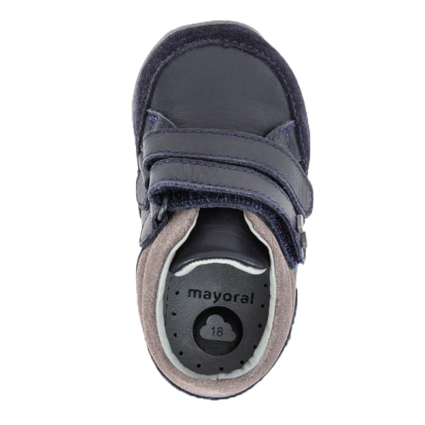 MAYORAL  LEATHER BOOTS NAVY BLUE
