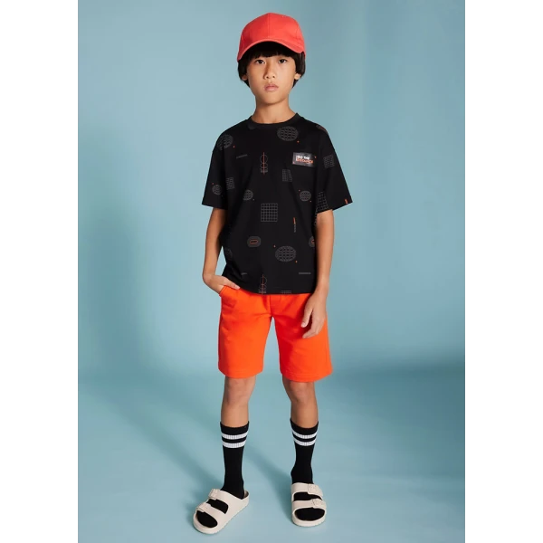 MAYORAL BERMUDA SHORTS SWEATER BASIC TANGERINE 