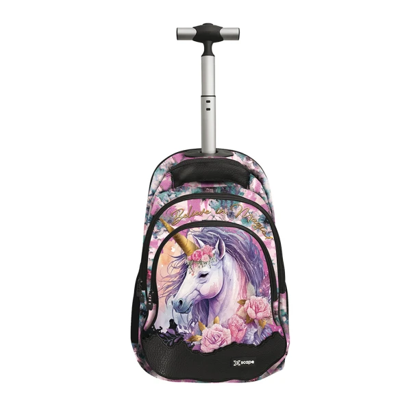 SCHOOL TROLLEY BACKPACK XSCAPE - UNICORN
