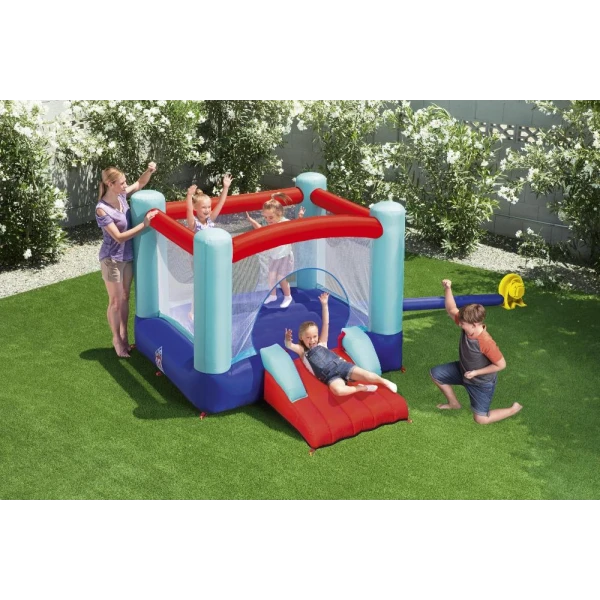 BESTWAY UP-IN AND OVER ΦΟΥΣΚΩΤΟ ΤΡΑΜΠΟΛΙΝΟ SPRING n\' SLIDE PARK 250X210X152 εκ.