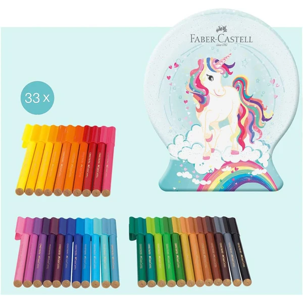 FABER-CASTELL ΜΑΡΚΑΔΟΡΟΙ CONNECTOR ΣΕΤ 33 ΧΡΩΜΑΤΑ - ΜΟΝΟΚΕΡΟΣ