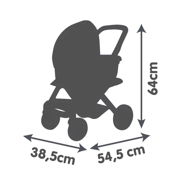 SMOBY MAXI COSI ΠΟΡΤ-ΜΠΕΜΠΕ ΚΑΙ ΚΑΡΟΤΣΙ ΚΟΥΚΛΑΣ ΡΟΖ