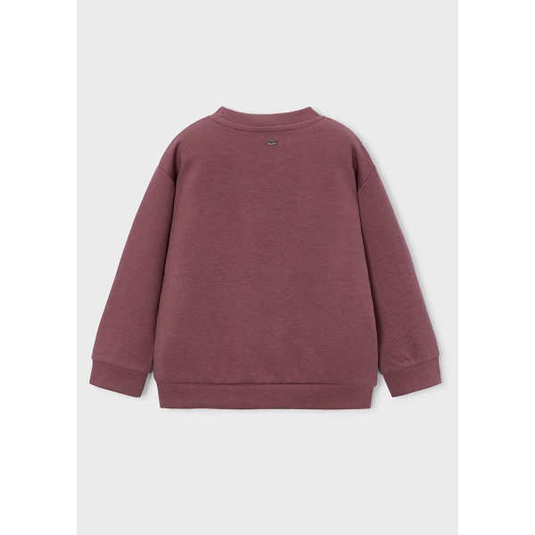 MAYORAL SWEATSHIRT GREAT DAYS PLUM 