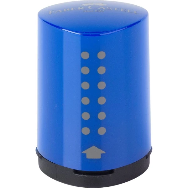 FABER CASTELL SINGLE MINI SHARPENER GRIP RED AND BLUE - 2 COLOURS