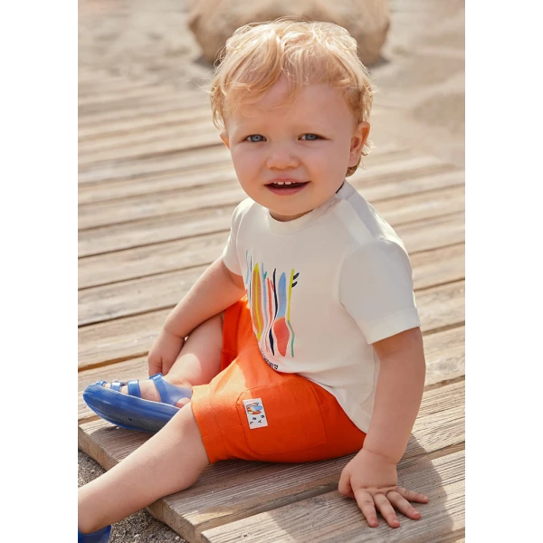 MAYORAL SET T-SHIRT SURF ORANGE
