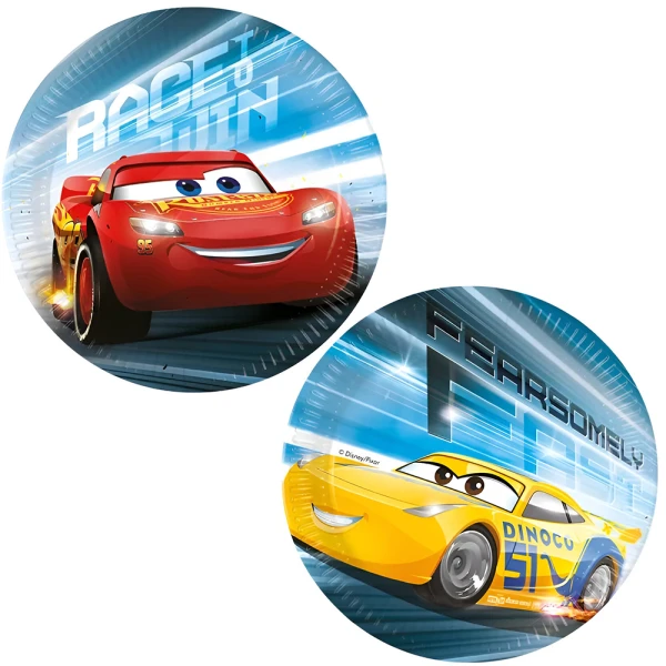 PAPER PLATES 20 cm  8 pcs CARS VICTORY IS MINE
