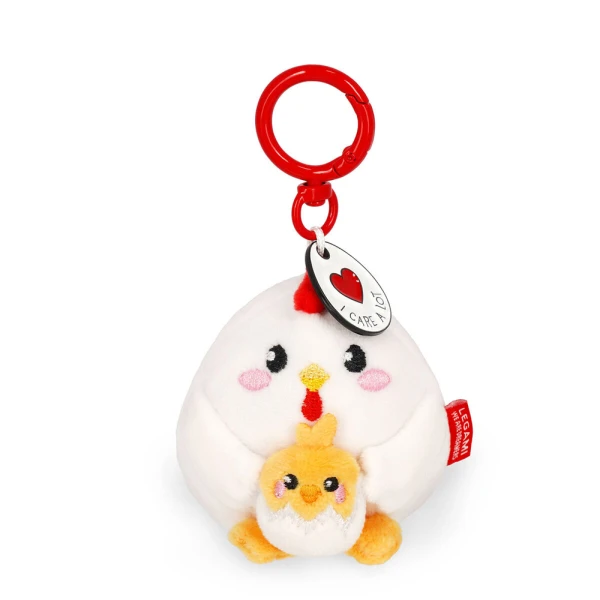 LEGAMI KEY RING SUPER SOFT PLUSH HEN