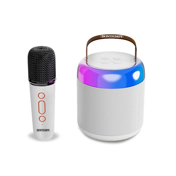 BONTEMPI WIRELESS SPEAKER WITH MICROPHONE AND RGB LIGHTS