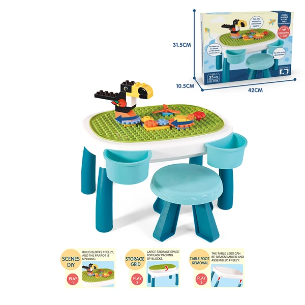 ECO-FRIENDLY PLAY TABLE WITH STOOL