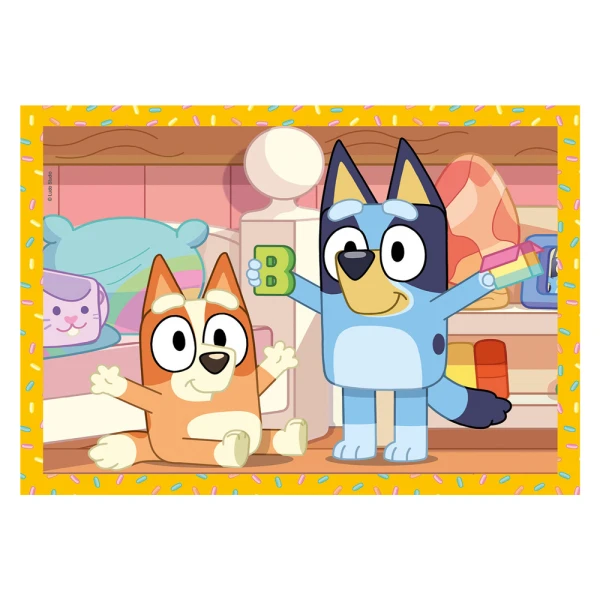 CLEMENTONI ΠΑΙΔΙΚΟ ΠΑΖΛ 4 ΣΕ 1 SUPER COLOR BLUEY 12-16-20-24 ΤΜΧ