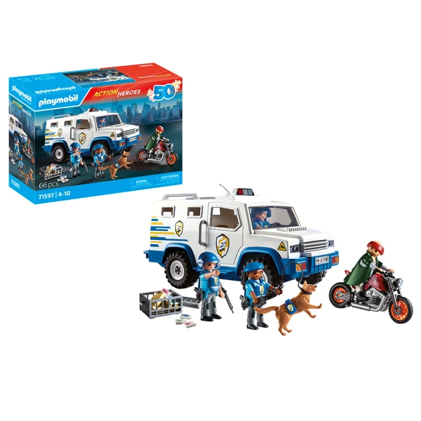 PLAYMOBIL CITY ACTION POLICE MONEY TRANSPORTER