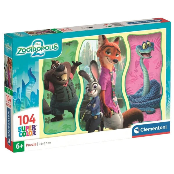 CLEMENTONI ΠΑΖΛ SUPER COLOR DISNEY ZOOTROPOLIS 104 τεμ.