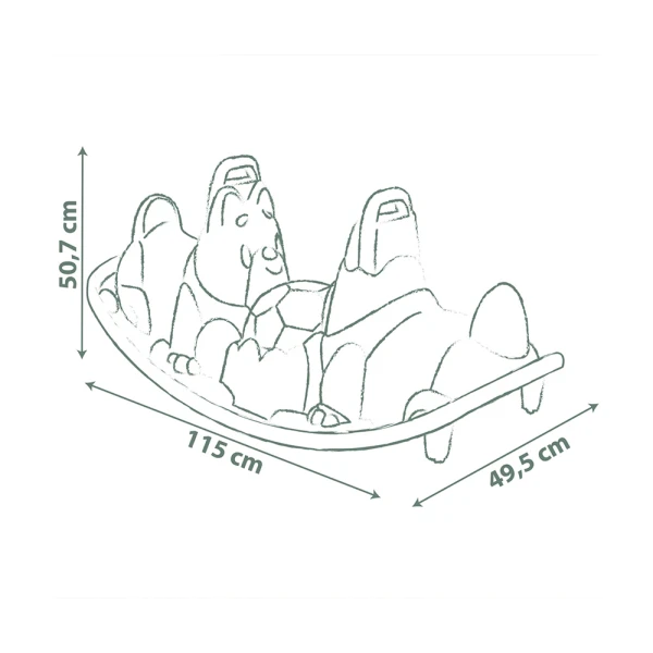 SMOBY LIFE GREEN DOG ROCKER