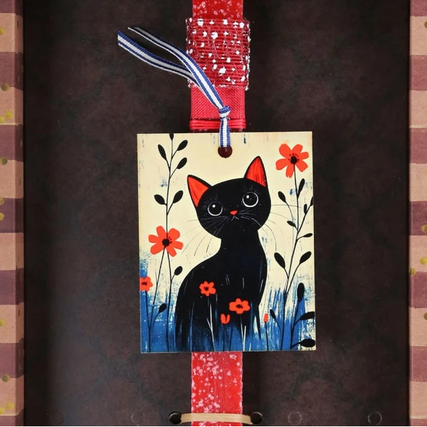 SYNCHRONIA HANDMADE CANDLE 30 cm PET FRAME - CAT
