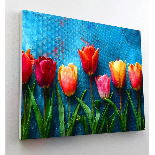 SPLAT PLANET DIAMOND PAINTING KIT ON FRAMED CANVAS 30X40 cm TOTALLY TULIPS