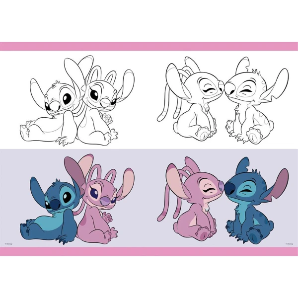 STAPLED NOTEBOOK 17X25 cm 40 SHEETS LILO & STITCH - 2 DESIGNS