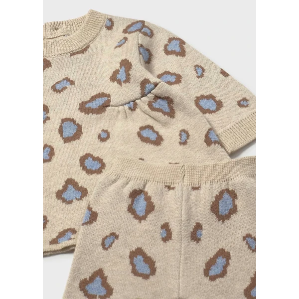 MAYORAL SET TROUSERS KNITTED DARK BEIGE