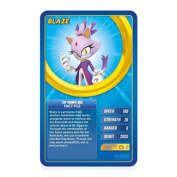 WINNING MOVES CARD GAME TOP TRUMPS SPECIALS - SONIC THE HEDGEHOG - ENGLISH EDITION