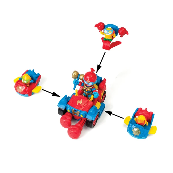 SUPERTHINGS ΜΙΚΡΟΠΛΑΣΜΑΤΑ ΣΕΤ ΟΧΗΜΑΤΑ ΜΕ 4 ΦΙΓΟΥΡΕΣ BALLON BOXER ΓΙΑ 3+ ΧΡΟΝΩΝ