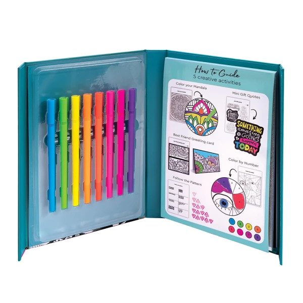 HAPPIHOBBI ART JOURNAL NEON MARKERS FOR AGES 9+