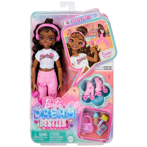 BARBIE DREAM BESTIES ROLLER SKATE - ΚΟΥΚΛΑ BARBIE BROOKLYN